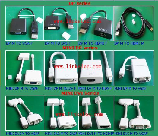 6inch black color macbook adapter,mini dp to HDMI adapter