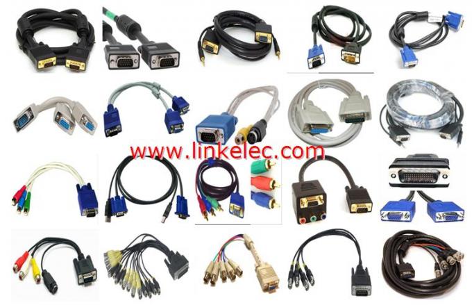 28AWG 1 male to 2 female VGA splitter cable for TV, computer, PC, Projector