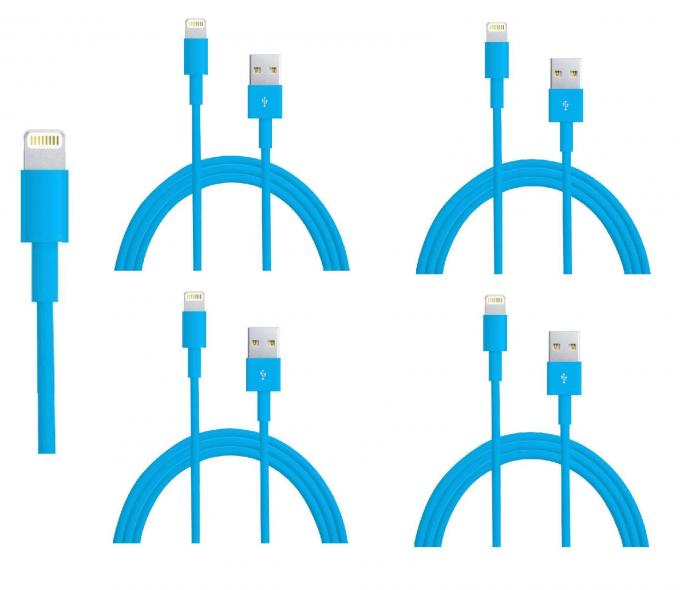colorful USB to 8PIN Charging and Data sync cable cord for 5 5s 5c iPod Touch 5 Blue