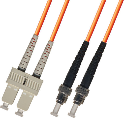 multimode Duplex Fiber Optic Patch Cable 3M ST-SC 50/125 Orange