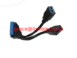 China Main board 20pin to USB3.0 2 ports converter USB 3.0 20P -2AF CABLE supplier