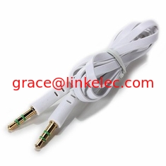 China Gold plated 3.5mm Flat Audio cable,3.5mm Headphone Plug supplier