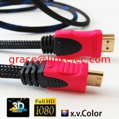 China 1.4V Round hdmi to mini cable with Nylon braid and Ethernet 3D TV cable supplier