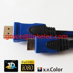 China Certificated cable/cabo/cavo,kable Mini HDMI to HDMI with braid support HDMI 1.4 Version supplier