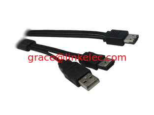 China Power over esata to esata and usb adaptor cable ,USB Plus to ESATA+USB extension cable supplier