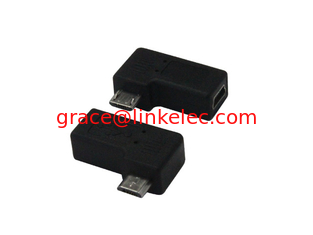 China MINI 5P female to micro 5P Male 90 degree angled adapter,Micro 5P USB Adapter supplier