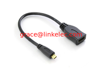 China Black 15cm Micro HDMI Male To HDMI Female Adapter Short F/M Cable supplier