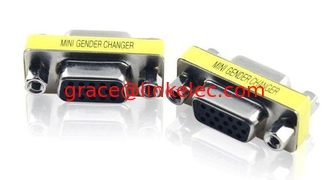 China F/F FEMALE DB15 HD VGA/SVGA KVM MINI Gender Changer Adapter supplier