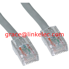 China UTP Cat5e Gray Ethernet Patch Cable, Bootless, 6 inch 24AWG supplier