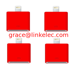 China Fashionable 30 Pin to 8 Pin Data Sync Adapter for iPhone 5 5s 5c iphone4 cable cord Red supplier