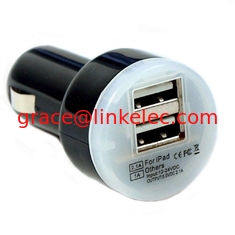 China Dual USB LED DC Car Charger 2.1 Amp 1A Auto Adapter COLOR CHOICE For LG G2 Black supplier