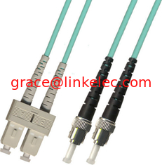 China multimode Duplex 10 GIGABIT Fiber Optic Patch Cable 100M ST-SC 50/125 Blue supplier