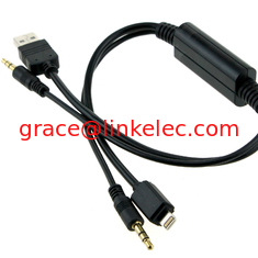 China BMW 8pin cable with 3.5MM AUX Interface Adapter for MINI iPOD iPHONE 5 5S 5C Lighting supplier