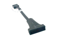 USB 3.0 to USB 2.0 Internal Cable 4.7"Black USB 3.0 20 Pin to USB 2.0 9 Pin Male to Female
