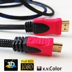 1.4V Round hdmi to mini cable with Nylon braid and Ethernet 3D TV cable