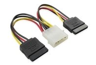 SATA power cable for computer Hard Drive,SATA 4P/ 2*15P POWER CABLE 35mm