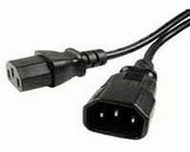 Power Extension Cable IEC Male to Female UPS Lead C14 to C13 0.5m