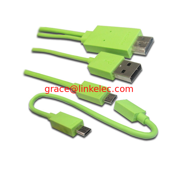 high quality mhl cable for for samsung phone with 5 pin 11pin for s4