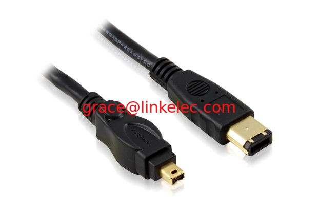 LETO Firewire 6-4 Pin DV Video Cable/Cord/Lead For Samsung SC-D371 SC-D363 SC-D391 i 