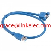 China USB3.0 Panel Mount Extension Cable supplier
