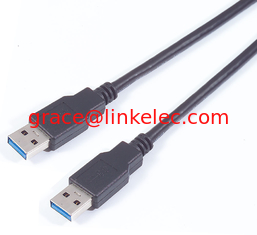 China High Speed black USB3.0 AM To AM Cable supplier