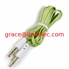 China Colorful Flat audio cable AUX 3.5mm Jack to Jack CABLE supplier