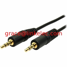 China 10Ft WHITE 3.5mm MALE to MALE AUX Audio Cable Gold Plated supplier