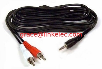 China 3.5mm to 2rca av audio cable 6FT supplier