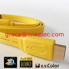 China High quality flat Blu-ray 3D DVD, HDTV 1.4V HDMI cable with different colors supplier