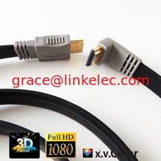 China Black High Speed 90 Degree (Right Angle) Flat HDMI Cable with Ethernet (6 FT) supplier