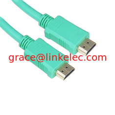 China HDMI Cables, AM to AM 1.4, Supports Ethernet, Gold-plated, Blue PVC Molding supplier