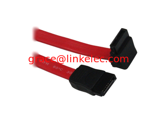 China 7pin gold plated SATA cable 90,90 degree SATA 7Pin cable,right angle sata cable supplier
