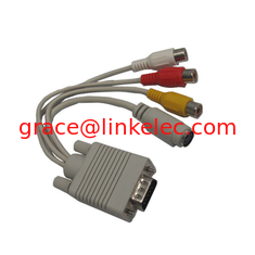 China VGA To Svideo and 3RCA Female Cable/VGA TO RCA CABLE/VGA TO Svideo cable/Y cable supplier