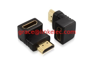 China 90 degree hdmi adapter,right /down angle hdmi male to female adapter supplier