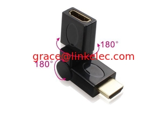 China 360 Degree Rotation Swivel HDMI Male to HDMI Female M/F Adapter Converter supplier