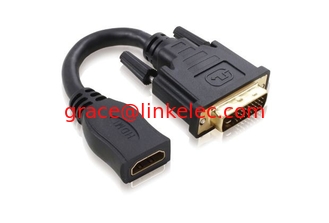 China HDMI female to DVI male short cable adapter gold plated connector supplier