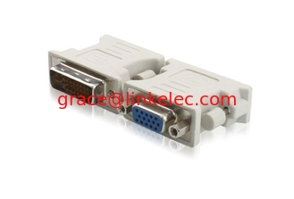 China White DVI (24+5) Male to VGA Female Adapter for monitor or projectors supplier