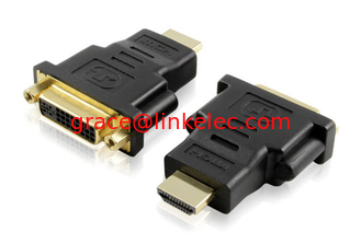 China DVI(24+5)F female TO HDMI M male GOLD 1080P PC MAC ADAPTER CONVERTER HD supplier