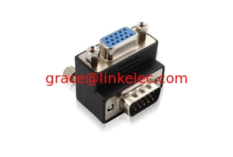 China M/F 90 Degree VGA 15P to VGA 15 P Adapter,VGA Male to male adapter supplier