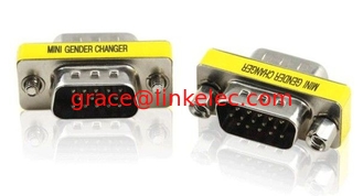 China 15 HD Pin/DB15/VGA/SVGA KVM Gender Changer Adapter M-M MINI Gender Adapter supplier