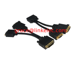 China DVI male Y cable to DVI male and VGA female adapter cable,DVI(24+1) Y cable supplier