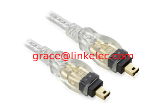 China Newlinkelec Firewire IEEE1394 4 to 4 pin Cable Lead Gold Ends 3m White for DV supplier