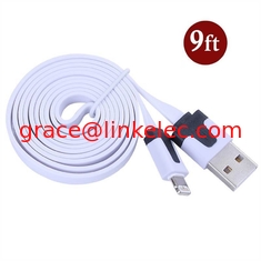 China Dual Color Noodle USB Cable Sync Flat Data Charger Cable for iPhone 2G3G4G4S iPad white supplier