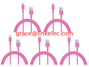 China colorful USB to 8PIN Charging and Data sync cable cord for 5 5s 5c iPod Touch 5 Pink supplier