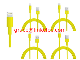 China colorful USB to 8PIN Charging and Data sync cable cord for 5 5s 5c iPod Touch 5 yellow supplier