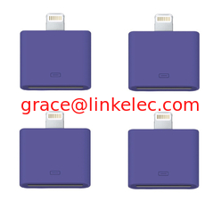China Fashionable 30 Pin to 8 Pin Data Sync Adapter for iPhone 5 5s 5c iphone4 cable cord Purple supplier