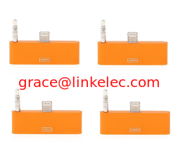 China colorful 30pin to 8 Pin AUDIO ADAPTERS converter for iPhone 5 5s 5c Itouch Nano 7 Orange supplier