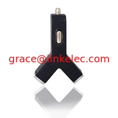 China Cigarette lighter socket car charger stylish YShape style charger3.1A dual USB2port Black supplier