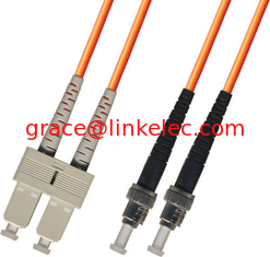 China multimode Duplex Fiber Optic Patch Cable 3M ST-SC 50/125 Orange supplier
