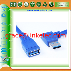 China 1m Black SuperSpeed USB 3.0 Cable - Right Angle A to A - M/M supplier